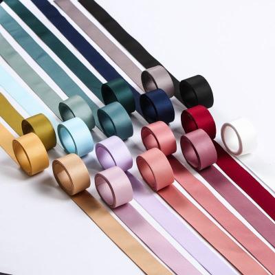 China Double face 25mm 38mm 50mm hair accessories DIY ribbons polyester viable high quality satin ribbon 50 yards wholesale for sale