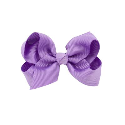 China Fashion ready to ship large handmade grosgrain ribbon flowers hair clip hairpins shape boutique ribbons bows for kids girls for sale