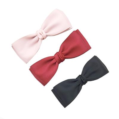 China Fashion Wholesale Custom OEM DIY Boutiques Decoration Ribbon Accessories Girls Satin Ribbon Gift Promotional Hair Bow for sale