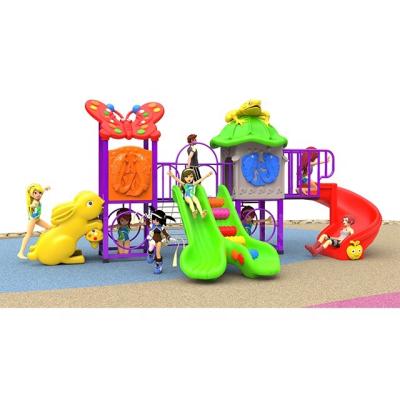 China Kids Outdoor Preschool Amusement Playground Plastic Slide Slide Equipment for sale