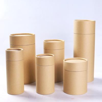 China Recycled General Materials Tea Box Tea Tube Sealed Tea Coffee General Paper Packaging Large Can Empty Packaging Box for sale