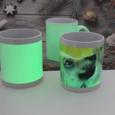 China Sublimation Mug Viable Custom Heat Transfer Printing Ceramic Coating Image DIY Mug Ceramic Magic Mug for sale