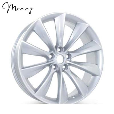 China 21 Inch Maining Aluminum 6061-T6 Rims New For For Tesla Model S 2012 2013 2014 2015 2016 2017 Rim Passenger Car Wheels Silver for sale