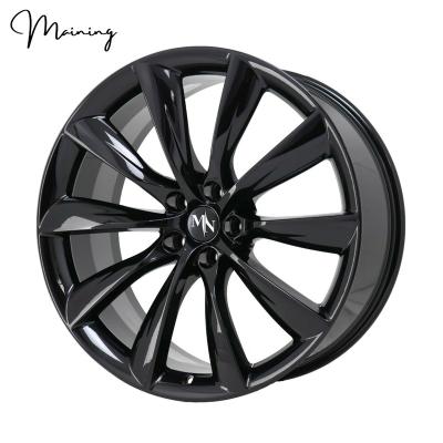 China aluminum 6061-T6 22 inch for Tesla Model X Wheels 2016 2017 2018 2019 factory OEM wheel black cars rims passenger car wheels for sale