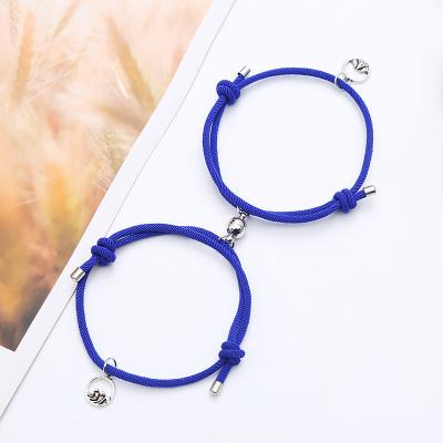 China LBXL003 CLASSIC Fashion Heart Couples Magnetic Bracelet Set Wishes Eternal Love Jewelry Gifts For Couples Best Friend for sale