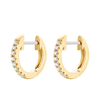 China Fashion Jewelry 18K Gold Plated Zircon Cuff Earrings Shape Geometric Gold Earrings Gifts Jewelry For Women for sale