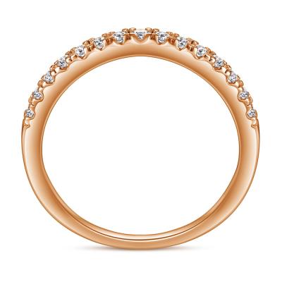 China AONAYA 2021 CLASSICS New Rose Gold Micro Zircon Row Silver Custom S925 Diamond Ring Women Jewelry Set for sale