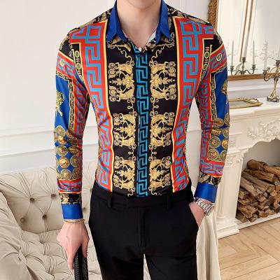 China Breathable Mens Designer Shirts 2021 New Long Sleeve Button Down Plus Size Designer Casual Shirts For Men 2021 for sale