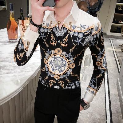 China Men's Latest Designs Shirt Designer Shirts Sale Long Sleeve Breathable Mardi Gras Shirt Custom Made Warm For Men 2021 for sale