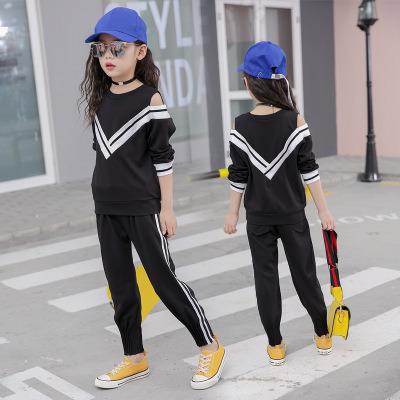 China Fashion Teenage Casual Solid Color Kids Clothing Sets Lovely For Girl Teenagers Clothes for sale