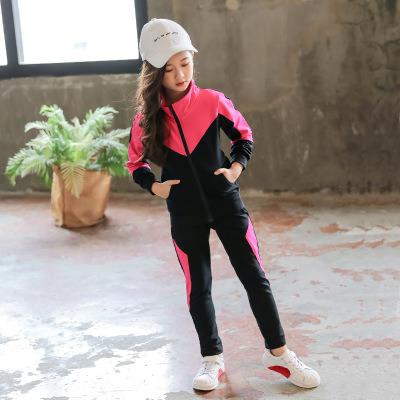 China High quality children's casual clothing sports children's clothing set autumn clothing cotton for teenage girls clothes for sale