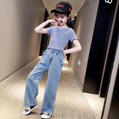 China Children's casual clothing 2021 beautiful teenage new luck girl clothes summer clothing for kids teenage girls clothes for sale