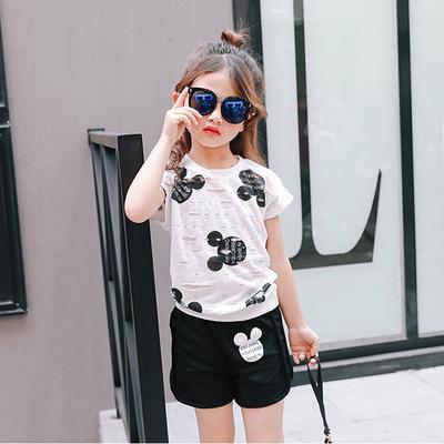 China Wholesale korean sweet casual clothing cartoon kids baby clothes cotton for kids for sale