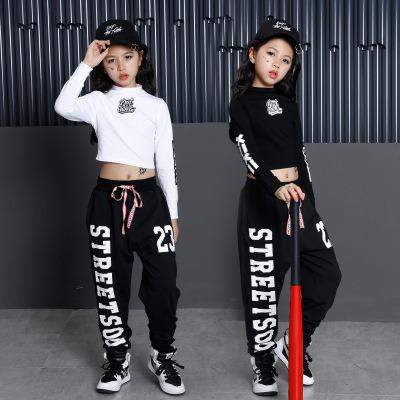 China High Quality Casual Fashion Children Hip Hop Character Clothes Baby Clothing Cool Performance Suit For Teenage Girls Kids Clothes for sale