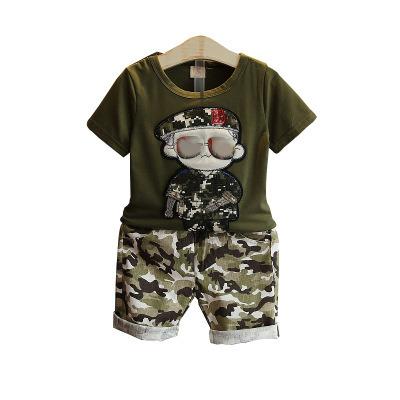 China High Quality Kids Casual Dress Fancy Cartoon Patterns Camouflage Newborn Baby Clothes For Boys for sale