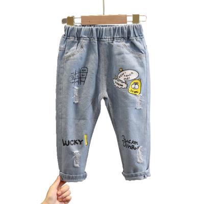 China Anti-pilling 2021 hot sale wholesale jeans teenage short jogger kids school pants handsome for boy for sale