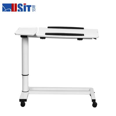 China Gas-Lift Adjustable Height Adjustable Desk Rest-Rack Rolling Laptop Riser Desk UOF-1622 for sale