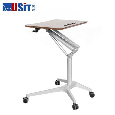 China Easy Motion Gas Adjustable Gas Table Home Office Computer Furniture Home Office Robot USIT Height(Height) Desk Position Lifting Desk for sale