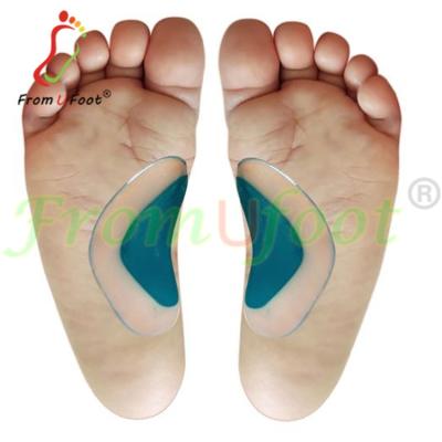 China Correction Flat Gel PU Silicone Arch Support Insoles Orthopedic Foot Inserts Cushion for sale