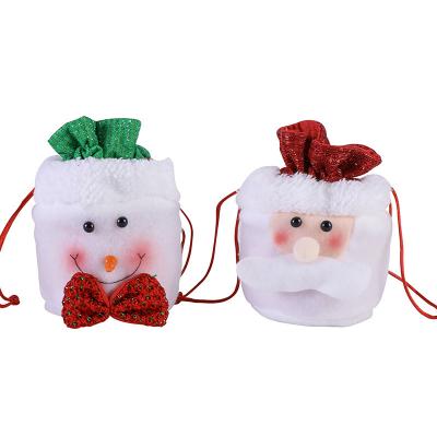 China Christmas Stocking Bag Christmas Apple Tote Bag Christmas Gift Candy Bag for sale