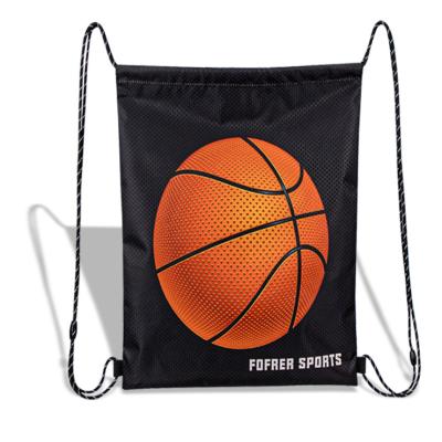 China Waterproof Custom Sports Bag Polyester Bag Backpack Drawstring Environmental Protection Gym Unisex Drawstring Bag for sale