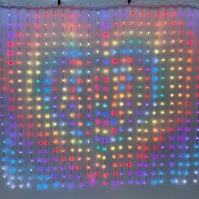 China RGB String Light Rainbow Window Wall Led APP Controlled Smart Curtain Lights Fairy Lights for Living Room Christmas Party for sale