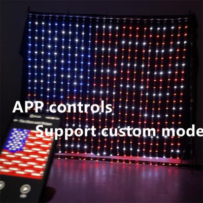 China Factory Direct Selling 2022 New RGB String Light Smartphone Controlled Curtain Lights For Wedding for sale