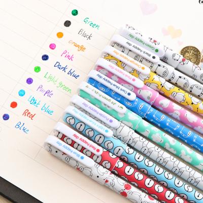 China Cute Student Normal Sales Promotion Stationery Kawaii Gel Pen Cartoon Macaron Promotions Pens With Box for sale