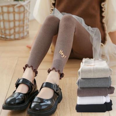 China 2021 Wholesale Children's Pantyhose Letter Girls Vertical Bar Baby Pantyhose Dance Tights Antibacterial Antibacterial for sale