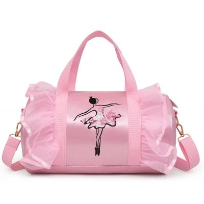 China Dot Ballet Princess Kids Dance Waterproof Bag Polka Fashion Travel Dancing Shoulder Bags for sale