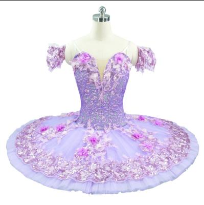 China Soft Comfortable Soft Lilac Dance Costumes Dress Professional Classical Pancake Ballet TUTU for sale