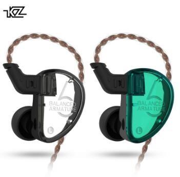 China Black / Cyan Balanced Armature Headphones , 120cm Line Noise Reduction Headphones for sale