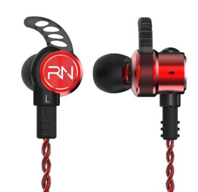 China RevoNext RX6 Dual Drivers HiFi In Ear Earphones , ANC Wired Earphones With Mic 1DD 1BA for sale