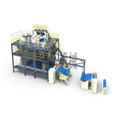 China Factory Meltblown Nonwoven Machine 1600Mm Sss Spunbond Nonwoven Fabric Making Machine for sale