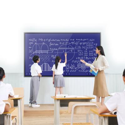 China 55 65 75 86 Inch Ultra HD Soft Writing Classroom Resolution Mobile Stand Display Interactive Touch Screen Whiteboard Board for sale