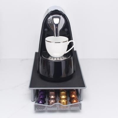 China China manufacturer viable hotel multiplelayer glass capsule storage rack drawer coffee capsules table for sale