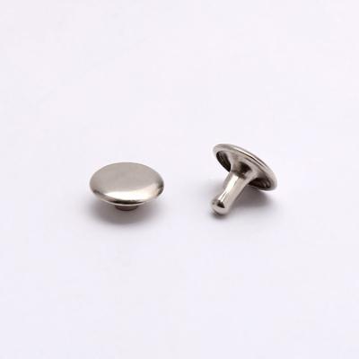 China Aluminum Most Fashionable Apparel Flat Head Retainer Solid Rivet Open Flat Head Rivets for sale