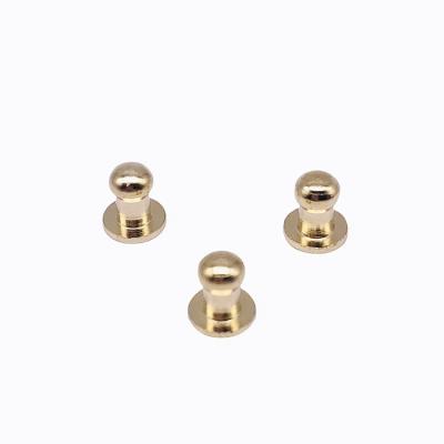 China Other Manufacturer Chinese Brass Material Clothing Double Head Stainless Steel Monk Rivet Screw for sale