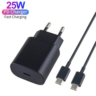 China Factory Wholesale PD Charger 25W USB-C Super Type Mobile Phone Wall Charger Travel Fast Charging Plug Adapter C For Samsung for sale