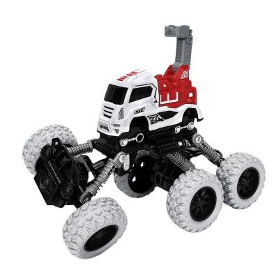 China Simulation Model Cheap Toys Diecast Fire Truck 4wd Off-Road Vehicle Pull Back Car Toys For Boy for sale