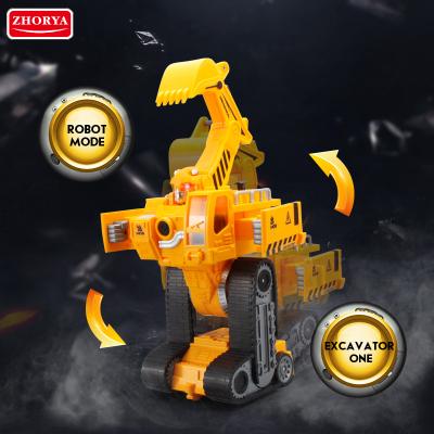 China RC Model Zhorya Monster Truck Remote Control Deformation Robot Toy Radio Control Deformation Excavator Battle Toy for sale