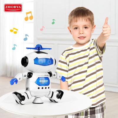 China 360 Rotating Multifunctional Smart Teaching Machine Dancing Robot Smart Toy with Led Lights Flashing and Music for sale