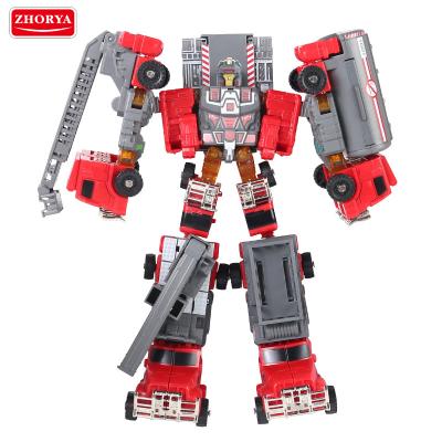 China MODEL TOY Zhorya robot model toy transform robot toy fighting fire engines assemble deformed robots toy for sale