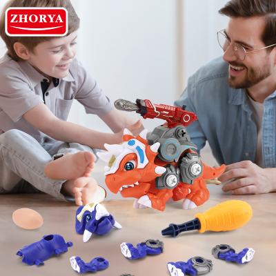 China Kids Training Action Ability Zhorya Design New Educational Stirring Person Take Aside Dinosaur Set Toys for sale