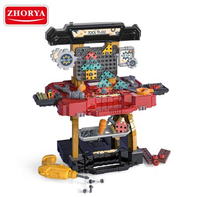 China Beach Tool Toys Zhorya Workshop Tool Bench Playset Kids Play Home Tool Drill Toys for sale