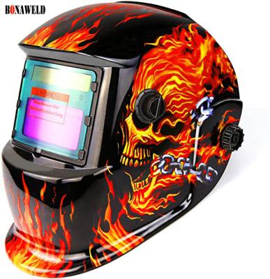 China BONAWELD True Color Protection Solar Powered Auto Darkening Welding Helmet, Wide Shade 4/9-13 For CAT MIG Hood Helmet ARC Welding for sale