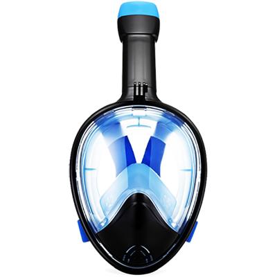 China Full Face Mask Anti-fog and Anti-leak Snorkeling Fog For GoPro Products Tempered Glass Scuba Mask Seaview 180 Panoramic Snorkel Mask for sale