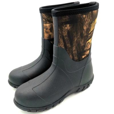 China 2022 Wholesale High Quality Camouflage Waterproof Neoprene Anti-Smell OEM Rubber Hunting Boots For Men for sale