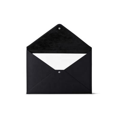 China Durable Custom Logo A4 Envelope Smooth Leather Document Holder for sale