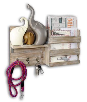 China Floating Hang Dish Recipe Mail Newspaper Holder Kitchen Dish Hook Holder Key Leash Mug Organizer Shelf Wall Mount Sustainable for sale